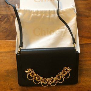 Black Chloe Drew Bijou Clutch (like new, original packaging)